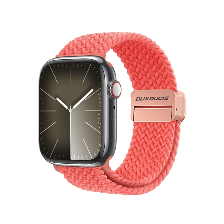 For Apple Watch Series 2 38mm DUX DUCIS Mixture Pro Series Magnetic Buckle Nylon Braid Watch Band(Guava) - Watch Bands by DUX DUCIS | Online Shopping South Africa | PMC Jewellery | Buy Now Pay Later Mobicred