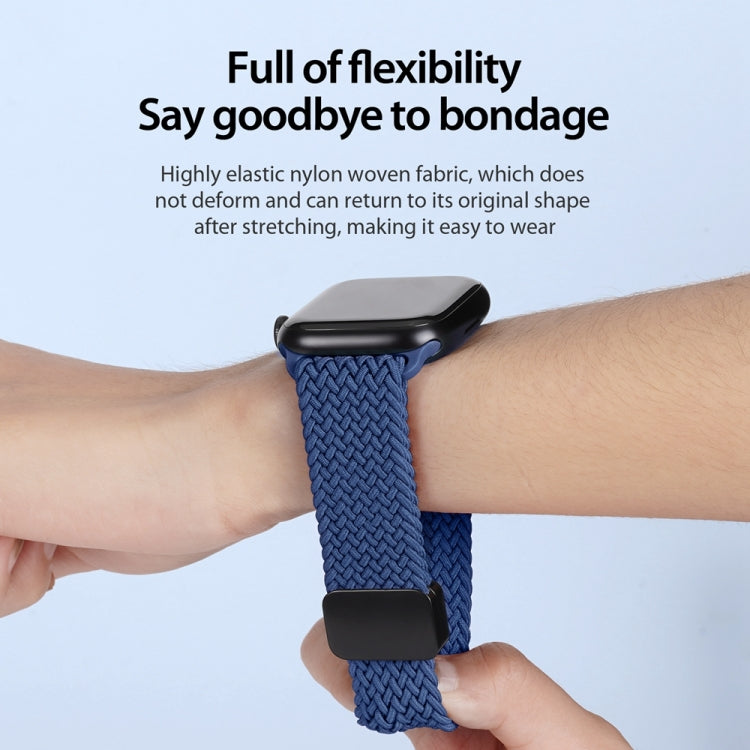 For Apple Watch Series 2 38mm DUX DUCIS Mixture Pro Series Magnetic Buckle Nylon Braid Watch Band(Storm Blue) - Watch Bands by DUX DUCIS | Online Shopping South Africa | PMC Jewellery | Buy Now Pay Later Mobicred