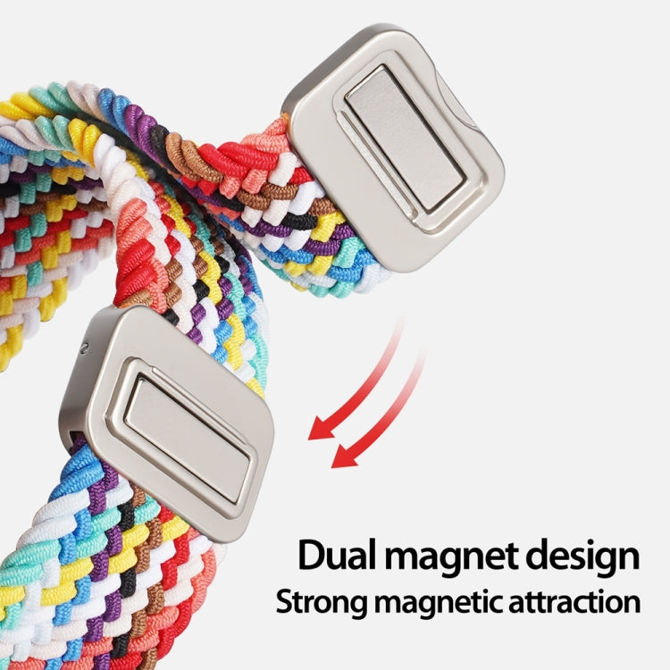 For Apple Watch 38mm DUX DUCIS Mixture Pro Series Magnetic Buckle Nylon Braid Watch Band(Rainbow) - Watch Bands by DUX DUCIS | Online Shopping South Africa | PMC Jewellery | Buy Now Pay Later Mobicred