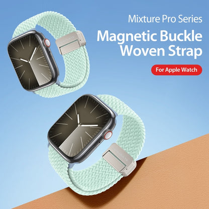 For Apple Watch 38mm DUX DUCIS Mixture Pro Series Magnetic Buckle Nylon Braid Watch Band(Light Mint) - Watch Bands by DUX DUCIS | Online Shopping South Africa | PMC Jewellery | Buy Now Pay Later Mobicred