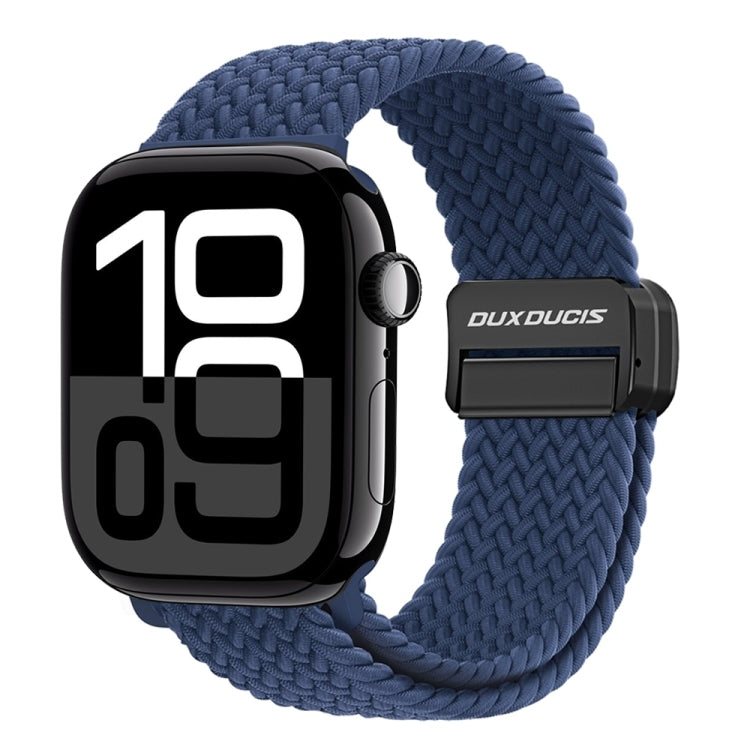 For Apple Watch Series 10 46mm DUX DUCIS Mixture Pro Series Magnetic Buckle Nylon Braid Watch Band(Storm Blue) - Watch Bands by DUX DUCIS | Online Shopping South Africa | PMC Jewellery | Buy Now Pay Later Mobicred