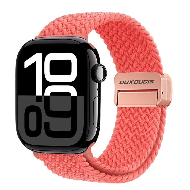 For Apple Watch Series 10 42mm DUX DUCIS Mixture Pro Series Magnetic Buckle Nylon Braid Watch Band(Guava) - Watch Bands by DUX DUCIS | Online Shopping South Africa | PMC Jewellery | Buy Now Pay Later Mobicred