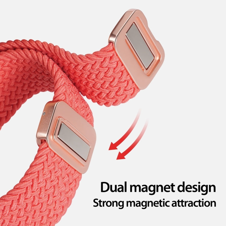 For Apple Watch Series 10 42mm DUX DUCIS Mixture Pro Series Magnetic Buckle Nylon Braid Watch Band(Guava) - Watch Bands by DUX DUCIS | Online Shopping South Africa | PMC Jewellery | Buy Now Pay Later Mobicred