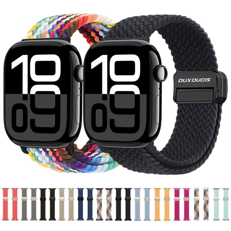 For Apple Watch Series 6 40mm DUX DUCIS Mixture Pro Series Magnetic Buckle Nylon Braid Watch Band(Raspberry Color) - Watch Bands by DUX DUCIS | Online Shopping South Africa | PMC Jewellery | Buy Now Pay Later Mobicred