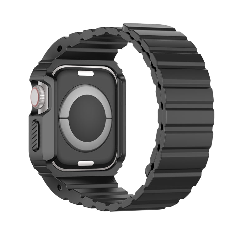 For Apple Watch Series 7 45mm DUX DUCIS OA Series Integrated Magnetic Watch Band(Black) - Watch Bands by DUX DUCIS | Online Shopping South Africa | PMC Jewellery | Buy Now Pay Later Mobicred