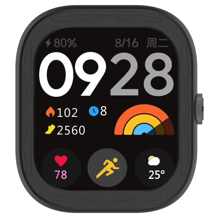 For Redmi Watch 4 Silicone Smart Watch Protective Case(Black) - Watch Cases by PMC TechLife | Online Shopping South Africa | PMC TechLife | Buy Now Pay Later Mobicred