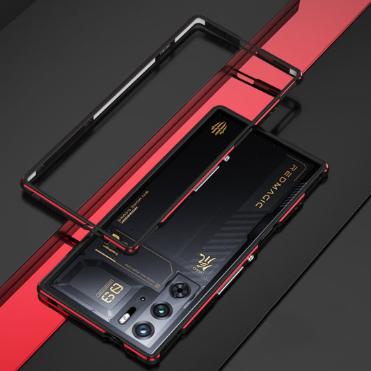 For ZTE nubia Red Magic 10 Pro / 10 Pro+ Aurora Series Metal Frame Phone Case(Black Red) - ZTE Cases by PMC Jewellery | Online Shopping South Africa | PMC Jewellery | Buy Now Pay Later Mobicred