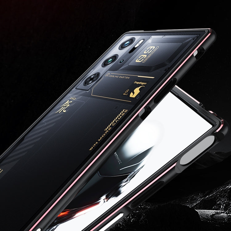 For ZTE nubia Red Magic 10 Pro / 10 Pro+ Aurora Series Metal Frame Phone Case(Black Silver) - ZTE Cases by PMC TechLife | Online Shopping South Africa | PMC TechLife | Buy Now Pay Later Mobicred