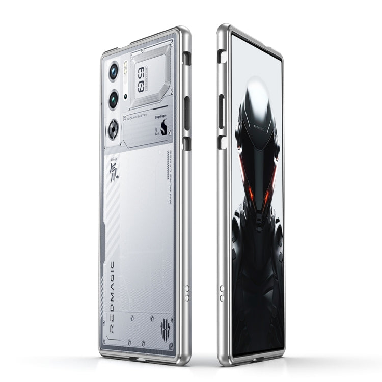 For ZTE nubia Red Magic 9 Pro/9 Pro+ Aurora Series Metal Frame Phone Case(Silver) - ZTE Cases by PMC TechLife | Online Shopping South Africa | PMC TechLife