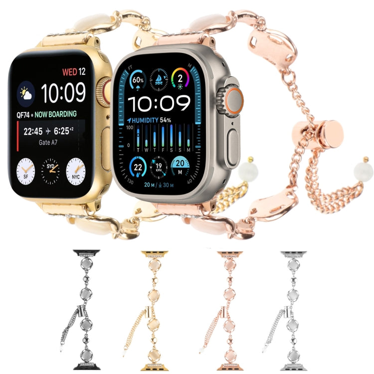 For Apple Watch 38mm Shell Metal Chain Bracelet Watch Band(Silver) - Watch Bands by PMC TechLife | Online Shopping South Africa | PMC TechLife