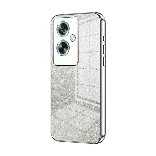 For OPPO A79 5G / A2 Gradient Glitter Powder Electroplated Phone Case(Silver) - OPPO Cases by PMC Jewellery | Online Shopping South Africa | PMC Jewellery | Buy Now Pay Later Mobicred