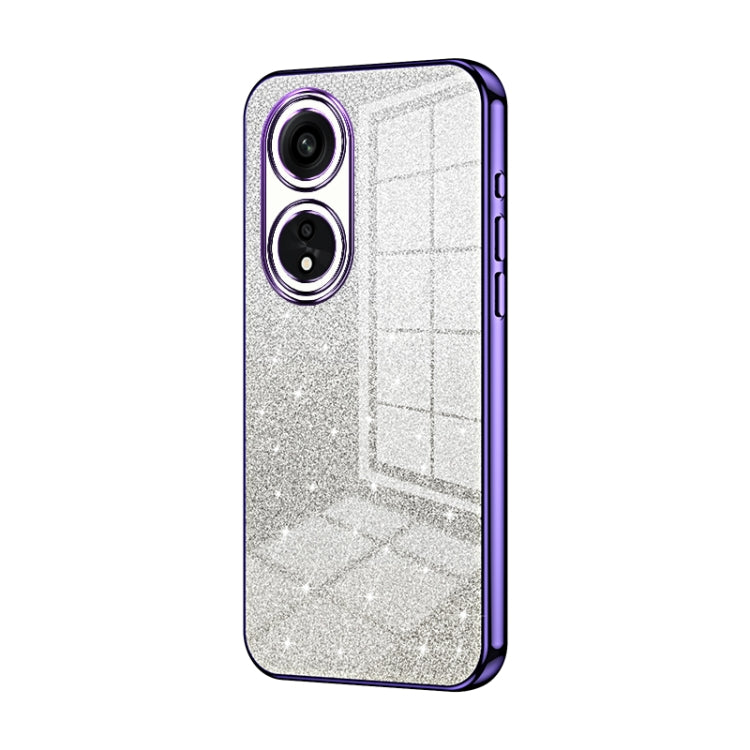 For OPPO A1 Pro Gradient Glitter Powder Electroplated Phone Case(Purple) - OPPO Cases by PMC Jewellery | Online Shopping South Africa | PMC Jewellery | Buy Now Pay Later Mobicred