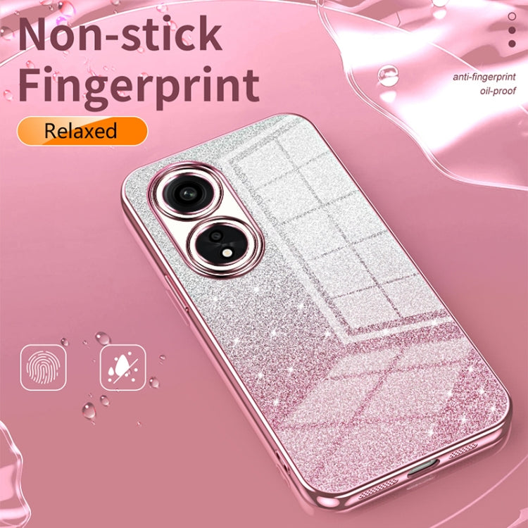For OPPO Reno5 Pro+ Gradient Glitter Powder Electroplated Phone Case(Purple) - OPPO Cases by PMC TechLife | Online Shopping South Africa | PMC TechLife | Buy Now Pay Later Mobicred
