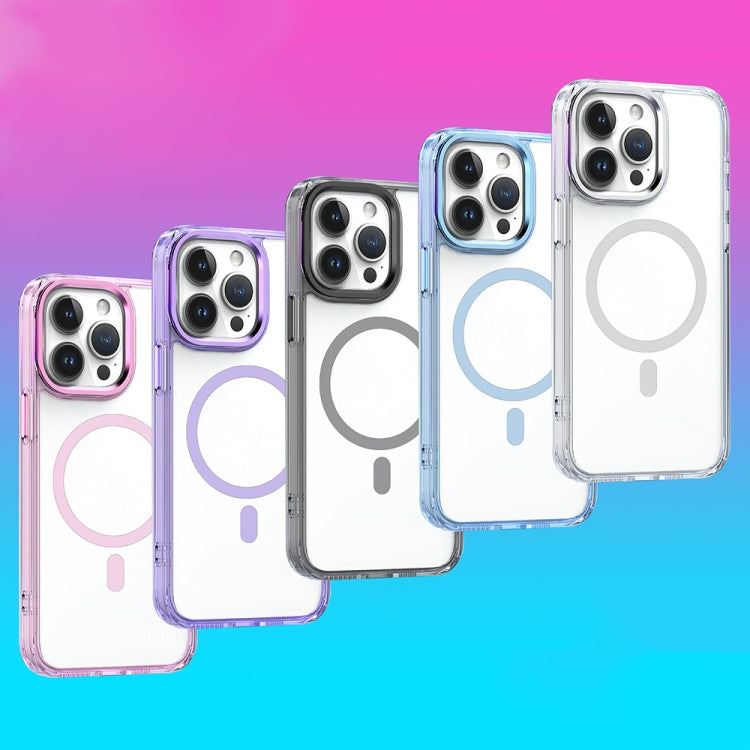 For iPhone XR MagSafe Magnetic Clear Phone Case(Purple) - More iPhone Cases by PMC TechLife | Online Shopping South Africa | PMC TechLife