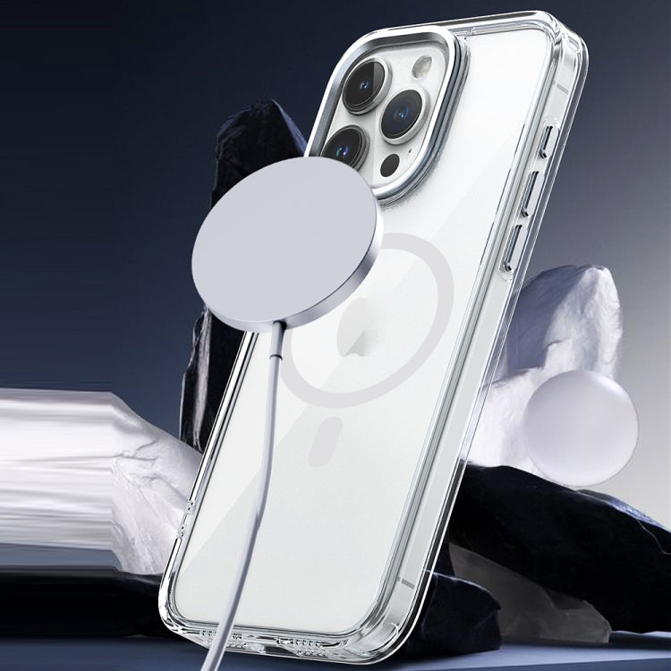 For iPhone XR MagSafe Magnetic Clear Phone Case(Purple) - More iPhone Cases by PMC TechLife | Online Shopping South Africa | PMC TechLife