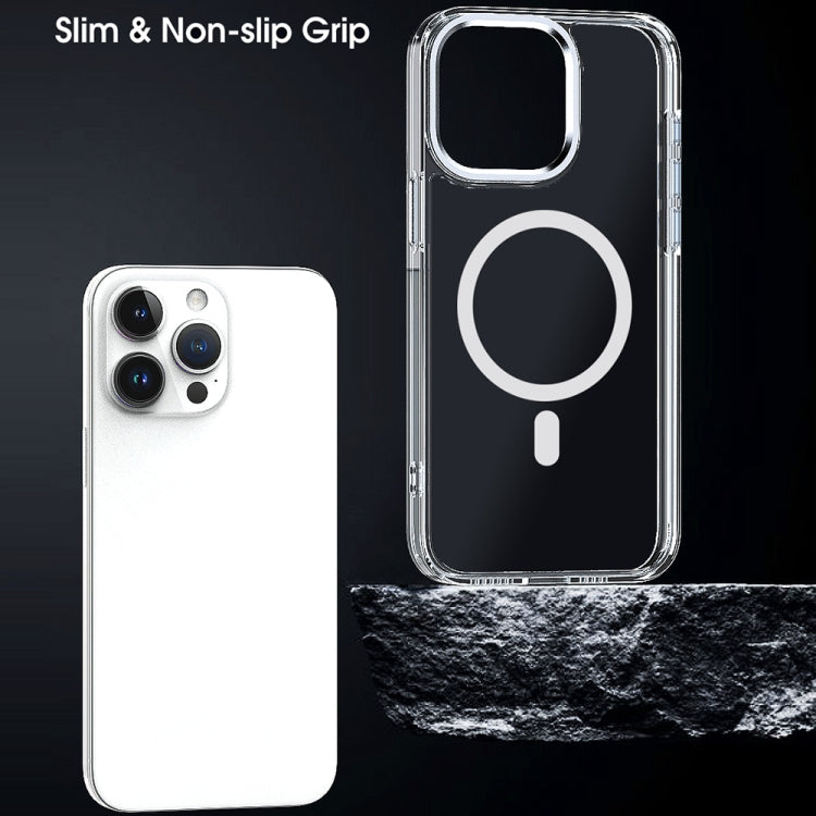 For iPhone 15 MagSafe Magnetic Clear Phone Case(Sierra Blue) - iPhone 15 Cases by PMC TechLife | Online Shopping South Africa | PMC TechLife