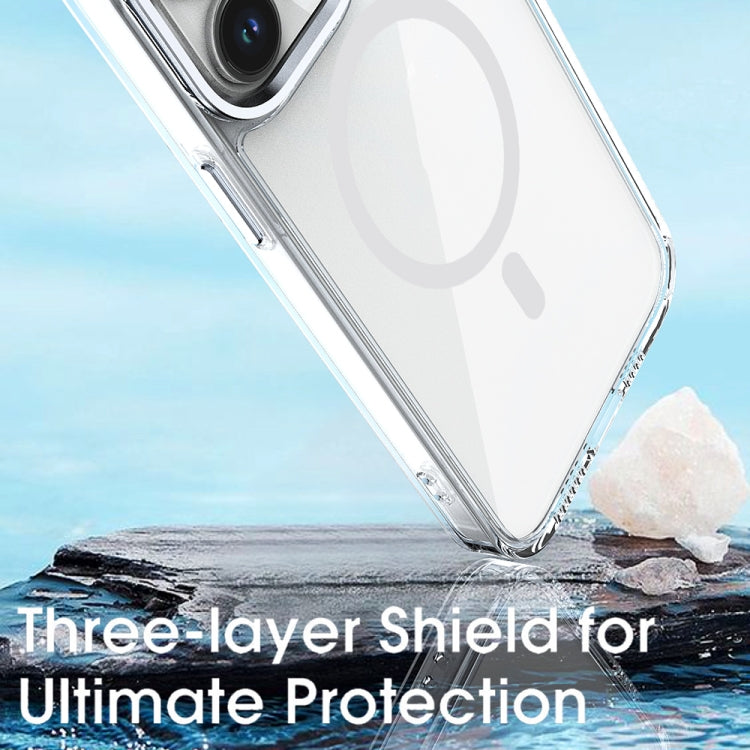 For iPhone XR MagSafe Magnetic Clear Phone Case(Purple) - More iPhone Cases by PMC TechLife | Online Shopping South Africa | PMC TechLife