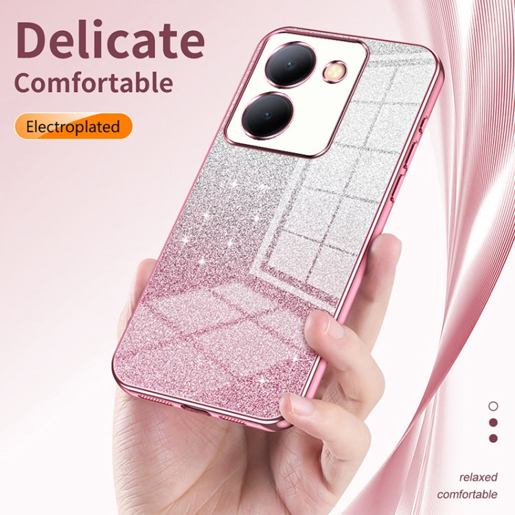 For vivo X100 Pro Gradient Glitter Powder Electroplated Phone Case(Green) - vivo Tempered Glass by imak | Online Shopping South Africa | PMC TechLife | Buy Now Pay Later Mobicred