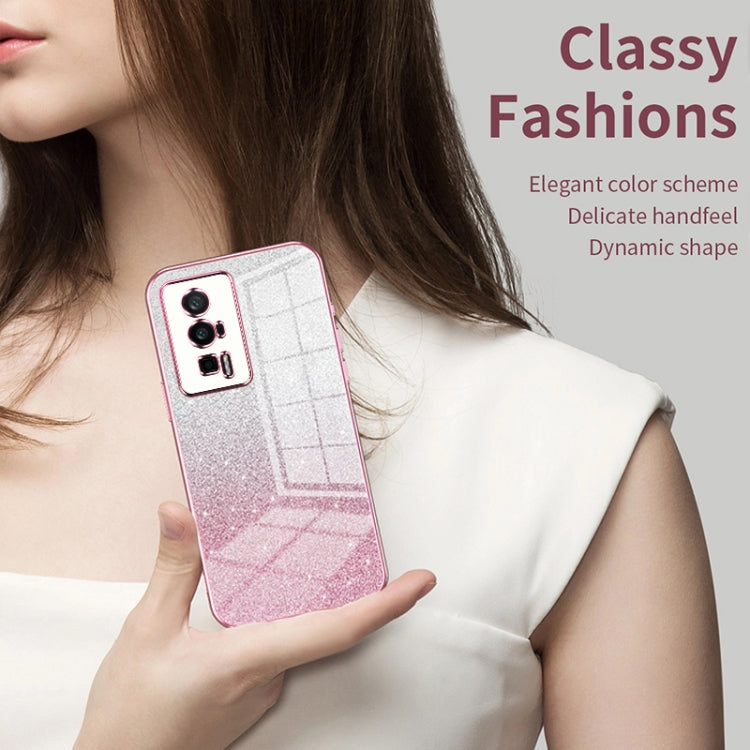 For Xiaomi 13 Pro Gradient Glitter Powder Electroplated Phone Case(Silver) - 13 Pro Cases by PMC TechLife | Online Shopping South Africa | PMC TechLife | Buy Now Pay Later Mobicred