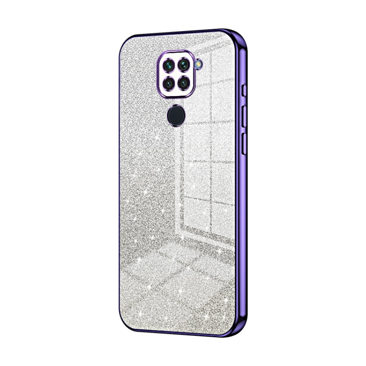 For Xiaomi Redmi Note 9 / 10X 4G Gradient Glitter Powder Electroplated Phone Case(Purple) - Xiaomi Cases by PMC TechLife | Online Shopping South Africa | PMC TechLife | Buy Now Pay Later Mobicred