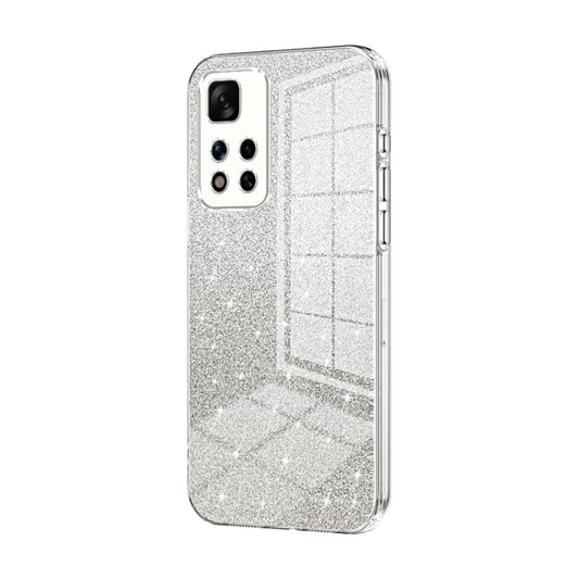 For Xiaomi Redmi Note 11 Pro+ 5G Gradient Glitter Powder Electroplated Phone Case(Transparent) - Xiaomi Cases by PMC Jewellery | Online Shopping South Africa | PMC Jewellery | Buy Now Pay Later Mobicred