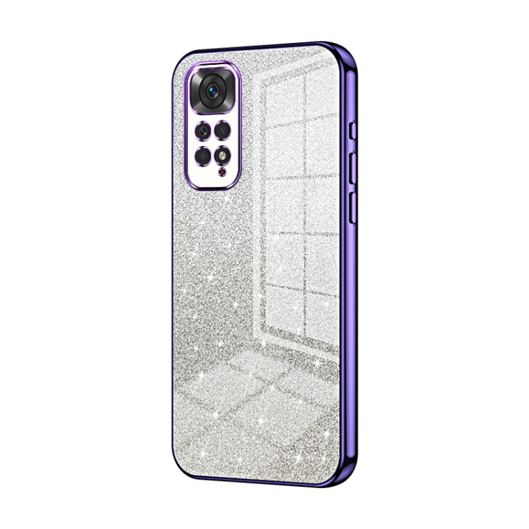 For Xiaomi Redmi Note 11 Global / Note 11S Gradient Glitter Powder Electroplated Phone Case(Purple) - Xiaomi Cases by PMC Jewellery | Online Shopping South Africa | PMC Jewellery | Buy Now Pay Later Mobicred