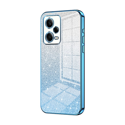 For Xiaomi Redmi Note 12 Pro 5G Gradient Glitter Powder Electroplated Phone Case(Blue) - Xiaomi Cases by PMC Jewellery | Online Shopping South Africa | PMC Jewellery | Buy Now Pay Later Mobicred