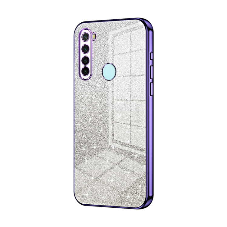 For Xiaomi Redmi Note 8 / Note 8 2021 Gradient Glitter Powder Electroplated Phone Case(Purple) - Xiaomi Cases by PMC Jewellery | Online Shopping South Africa | PMC Jewellery | Buy Now Pay Later Mobicred