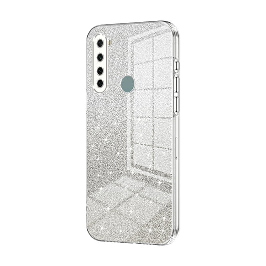 For Xiaomi Redmi Note 8 / Note 8 2021 Gradient Glitter Powder Electroplated Phone Case(Transparent) - Xiaomi Cases by PMC Jewellery | Online Shopping South Africa | PMC Jewellery | Buy Now Pay Later Mobicred