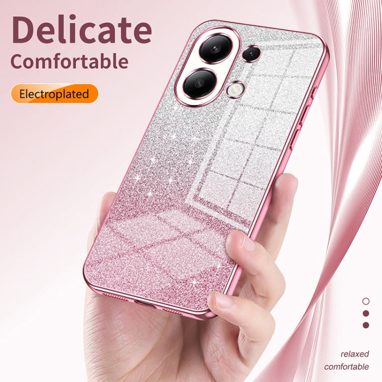 For Xiaomi Redmi Note 10 5G / Note 10T 5G Gradient Glitter Powder Electroplated Phone Case(Pink) - free shipping - PMC TechLife - Order now!