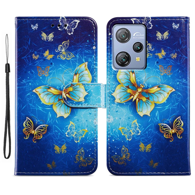 For Blackview A53 Pro Painted Pattern Horizontal Flip Leather Phone Case(Butterfly) - More Brand by PMC Jewellery | Online Shopping South Africa | PMC Jewellery