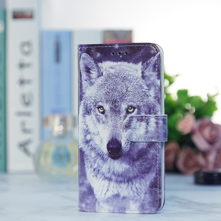 For Blackview A53 Pro Painted Pattern Horizontal Flip Leather Phone Case(White Wolf) - More Brand by PMC Jewellery | Online Shopping South Africa | PMC Jewellery | Buy Now Pay Later Mobicred