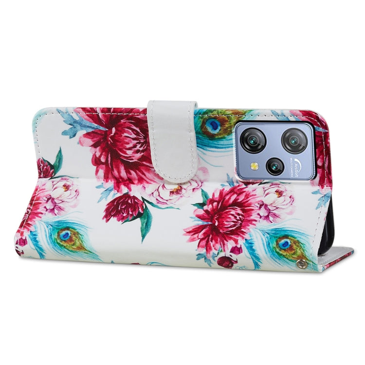 For Blackview A53 Pro Painted Pattern Horizontal Flip Leather Phone Case(Peacock Flower) - More Brand by PMC TechLife | Online Shopping South Africa | PMC TechLife | Buy Now Pay Later Mobicred