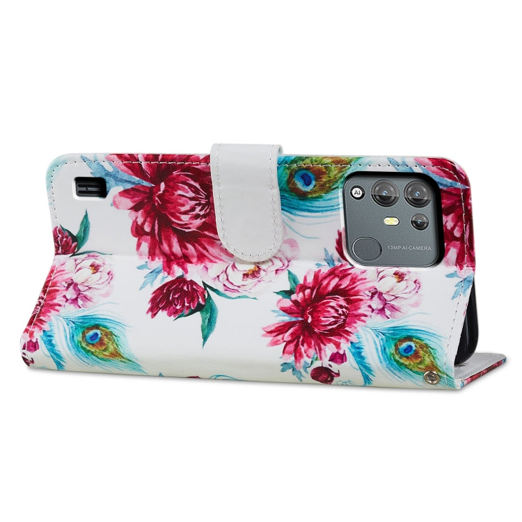 For Blackview A55 Pro Painted Pattern Horizontal Flip Leather Phone Case(Peacock Flower) - More Brand by PMC TechLife | Online Shopping South Africa | PMC TechLife | Buy Now Pay Later Mobicred