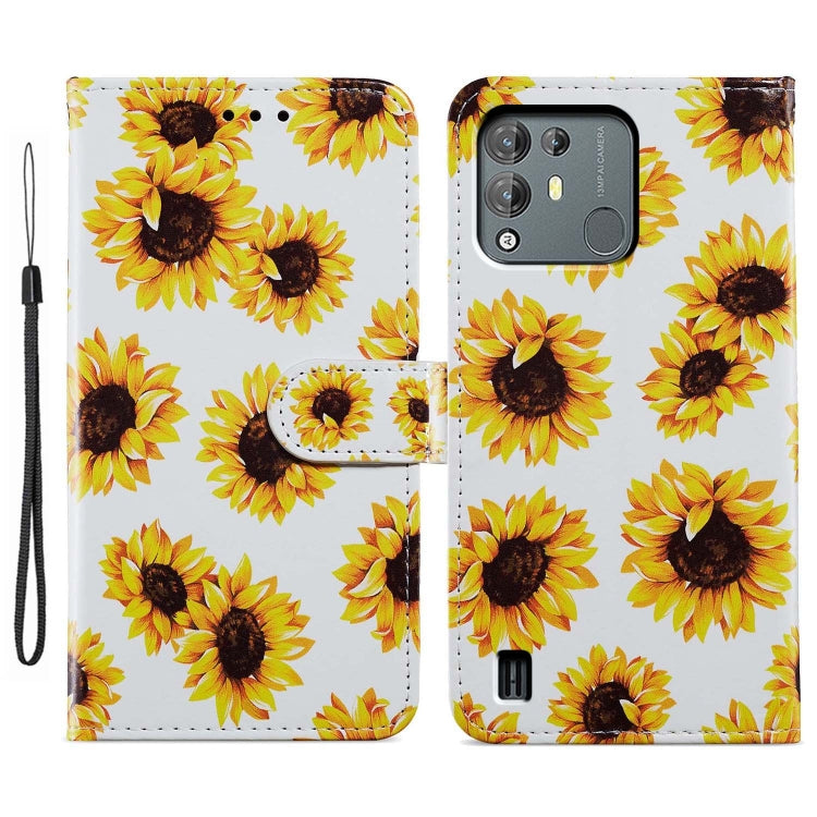 For Blackview A55 Pro Painted Pattern Horizontal Flip Leather Phone Case(Sunflower) - More Brand by PMC TechLife | Online Shopping South Africa | PMC TechLife | Buy Now Pay Later Mobicred
