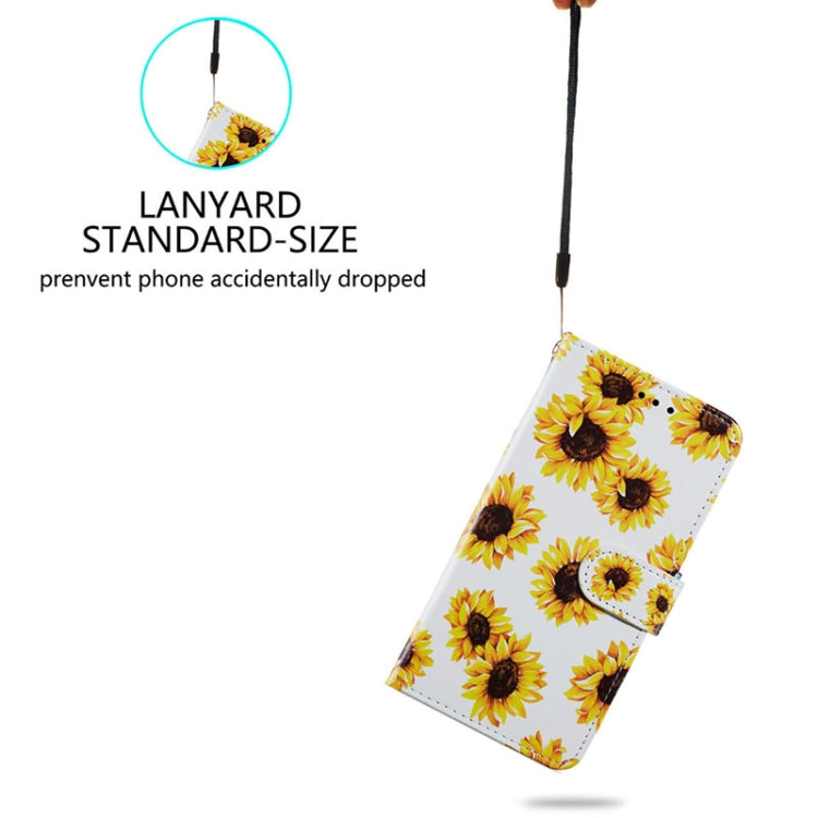 For Blackview A55 Pro Painted Pattern Horizontal Flip Leather Phone Case(Sunflower) - More Brand by PMC TechLife | Online Shopping South Africa | PMC TechLife | Buy Now Pay Later Mobicred