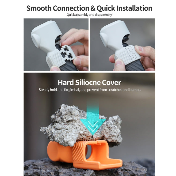 For DJI Osmo Pocket 3 Sunnylife OP3-BHT746 Silicone Protective Case(Grey White) - Case & Bags by Sunnylife | Online Shopping South Africa | PMC TechLife | Buy Now Pay Later Mobicred