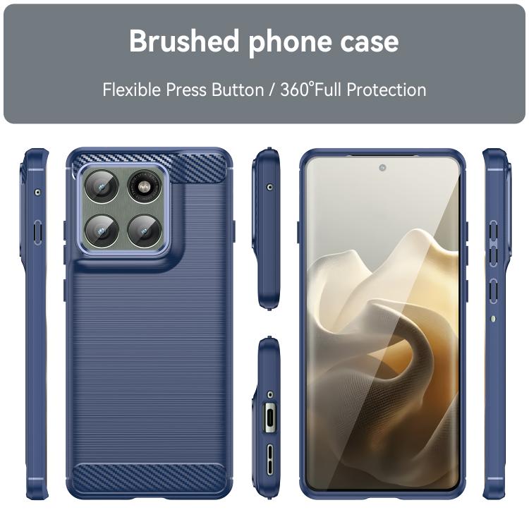 For Motorola Edge 60 Pro Carbon Fiber Brushed Texture TPU Phone Case(Blue) - free shipping - PMC TechLife - Order now!