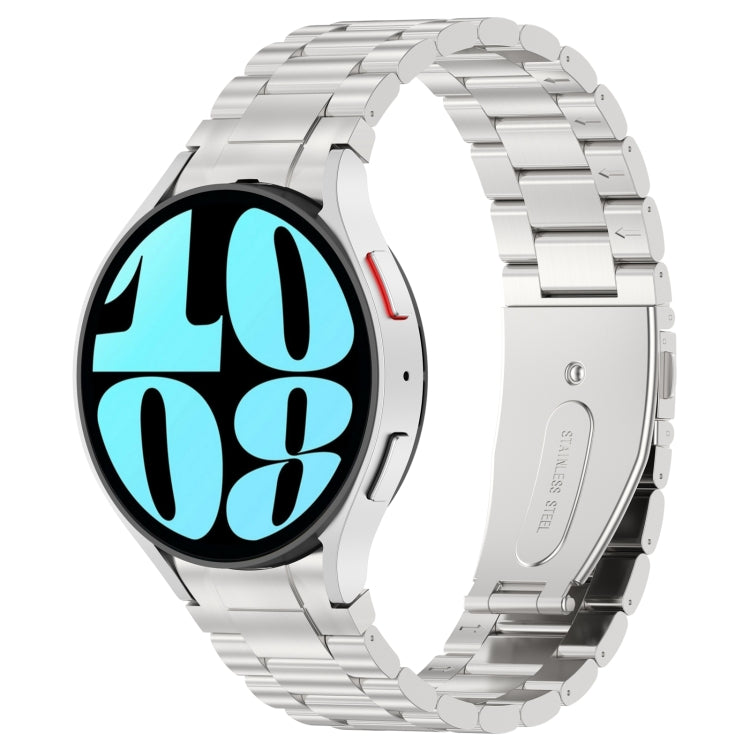 For Samsung Galaxy Watch6/6 Classic/5/5 Pro Button Style Three-bead Metal Watch Band(Silver) - free shipping - PMC TechLife - Order now!