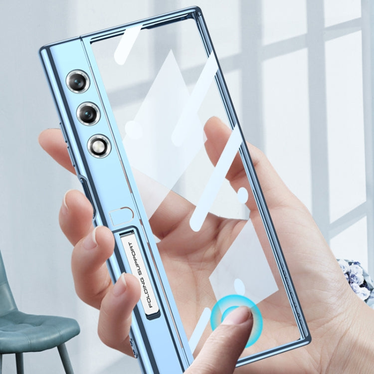 For Honor V Purse GKK Integrated Flip Electroplating TPU Case with Holder(Blue) - free shipping - PMC Jewellery - Order now!