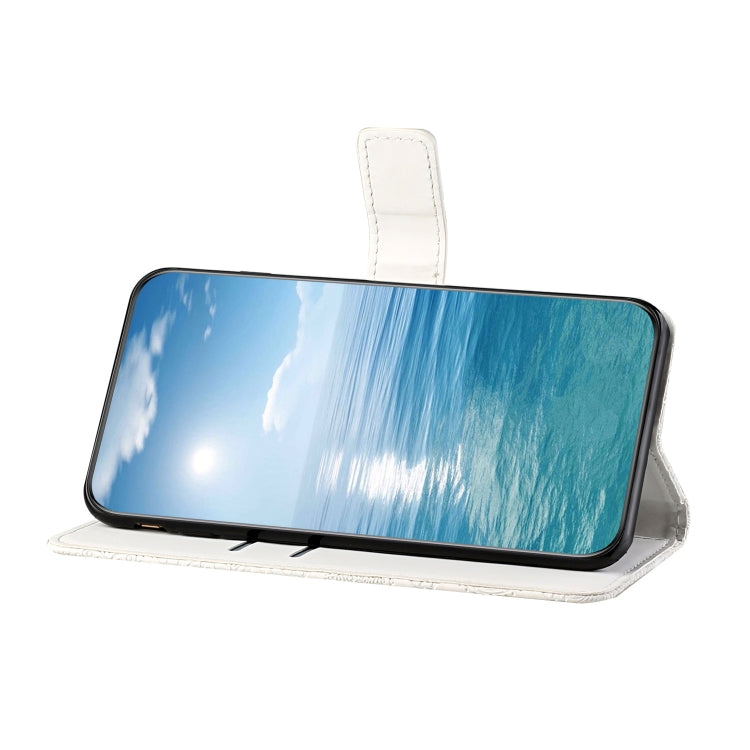 For Google Pixel 9 / 9 Pro Ethnic Style Embossed Pattern Leather Phone Case(White) - Google Cases by PMC TechLife | Online Shopping South Africa | PMC TechLife | Buy Now Pay Later Mobicred