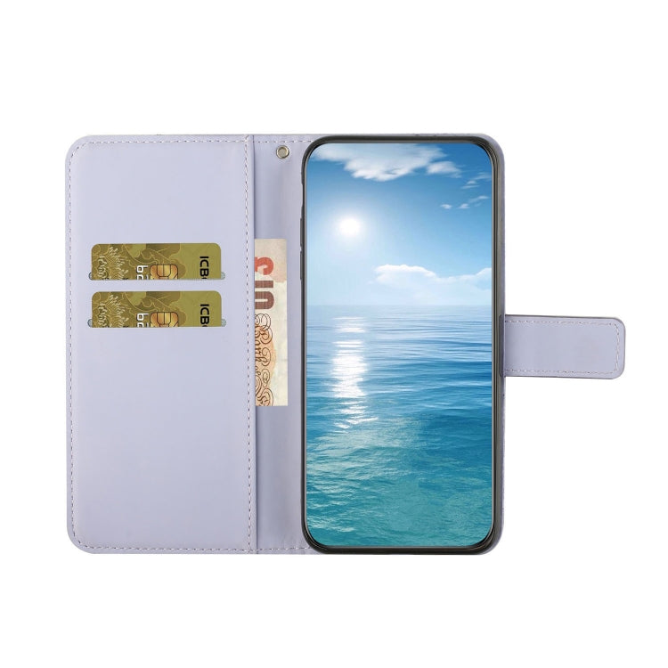 For Google Pixel 9 / 9 Pro Ethnic Style Embossed Pattern Leather Phone Case(Purple) - Google Cases by PMC TechLife | Online Shopping South Africa | PMC TechLife | Buy Now Pay Later Mobicred