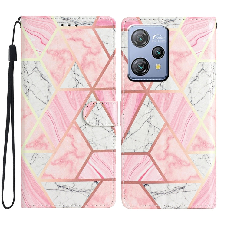 For Blackview A53 Pro Colored Drawing Leather Phone Case(Pink Marble) - More Brand by PMC TechLife | Online Shopping South Africa | PMC TechLife | Buy Now Pay Later Mobicred