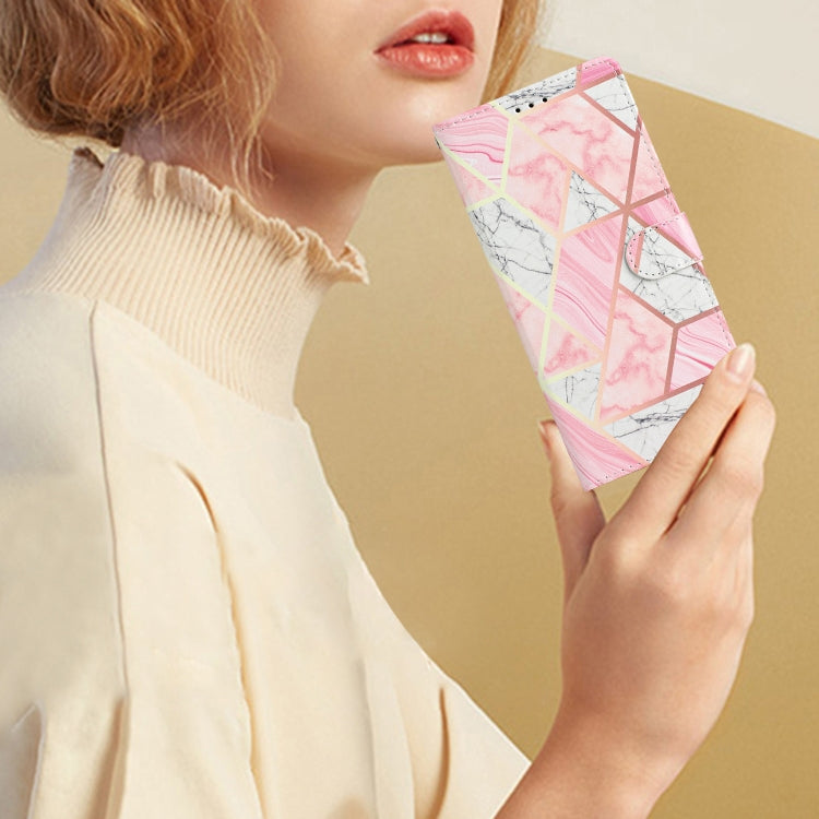 For Blackview A53 Pro Colored Drawing Leather Phone Case(Pink Marble) - More Brand by PMC TechLife | Online Shopping South Africa | PMC TechLife | Buy Now Pay Later Mobicred