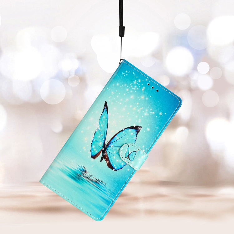 For Blackview A55 Pro Colored Drawing Leather Phone Case(Blue Butterfly) - More Brand by PMC TechLife | Online Shopping South Africa | PMC TechLife | Buy Now Pay Later Mobicred