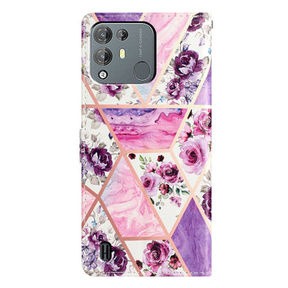 For Blackview A55 Pro Colored Drawing Leather Phone Case(Purple Marble) - More Brand by PMC Jewellery | Online Shopping South Africa | PMC Jewellery | Buy Now Pay Later Mobicred