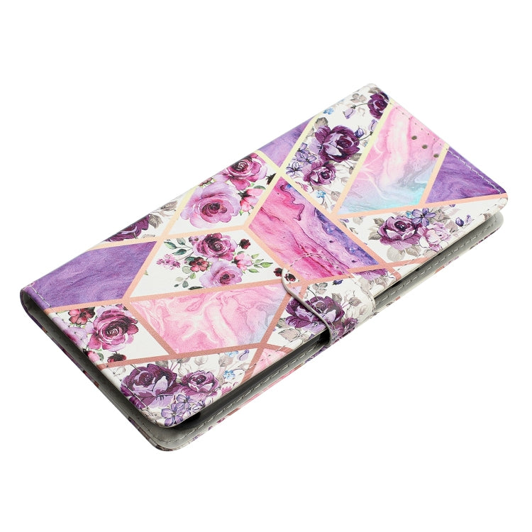 For Blackview A55 Pro Colored Drawing Leather Phone Case(Purple Marble) - More Brand by PMC Jewellery | Online Shopping South Africa | PMC Jewellery | Buy Now Pay Later Mobicred