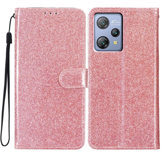 For Blackview A53 Pro Glitter Powder Flip Leather Phone Case(Rose Gold) - More Brand by PMC Jewellery | Online Shopping South Africa | PMC Jewellery | Buy Now Pay Later Mobicred