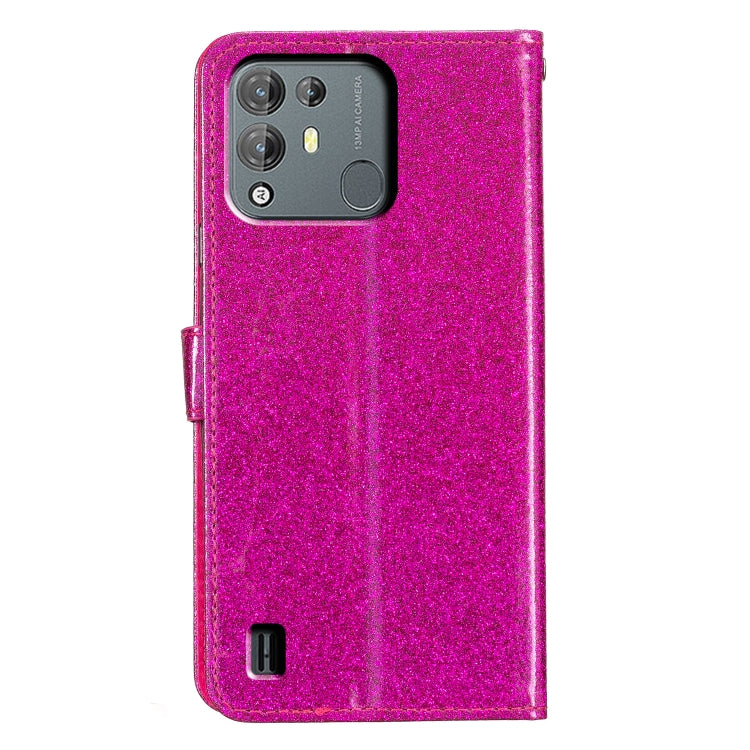 For Blackview A55 Pro Glitter Powder Flip Leather Phone Case(Rose Red) - More Brand by PMC Jewellery | Online Shopping South Africa | PMC Jewellery | Buy Now Pay Later Mobicred