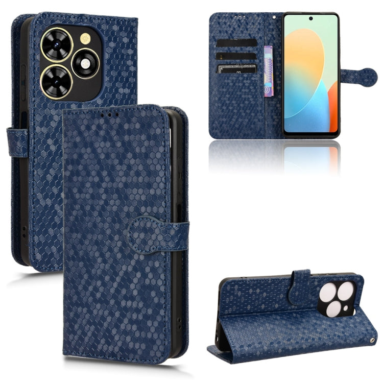 For Tecno Spark Go 2024 / Spark 20C Honeycomb Dot Texture Leather Phone Case(Blue) - Tecno Cases by PMC Jewellery | Online Shopping South Africa | PMC Jewellery | Buy Now Pay Later Mobicred